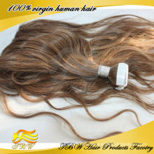 cinta de la extensión del pelo virginal de la cinta barata de la venta caliente cinta de remy pelo de la cinta